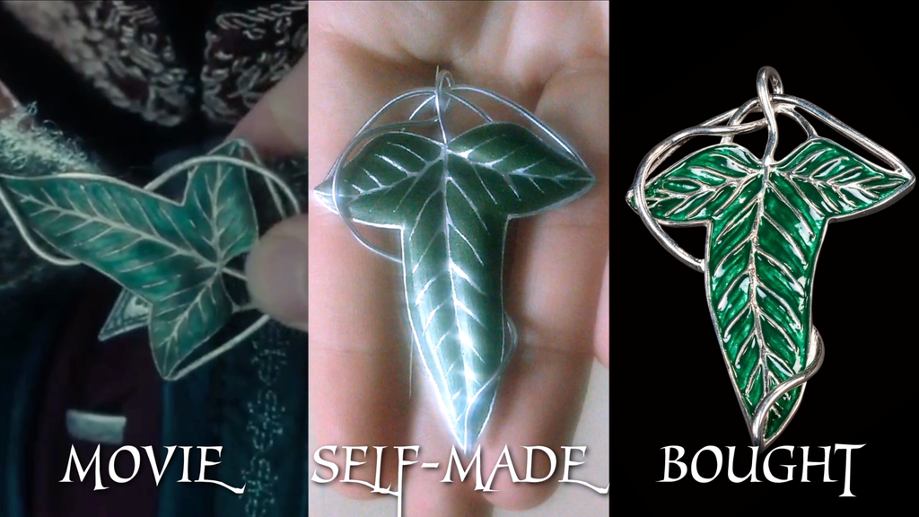 leaves of lorien DIY pendant collage