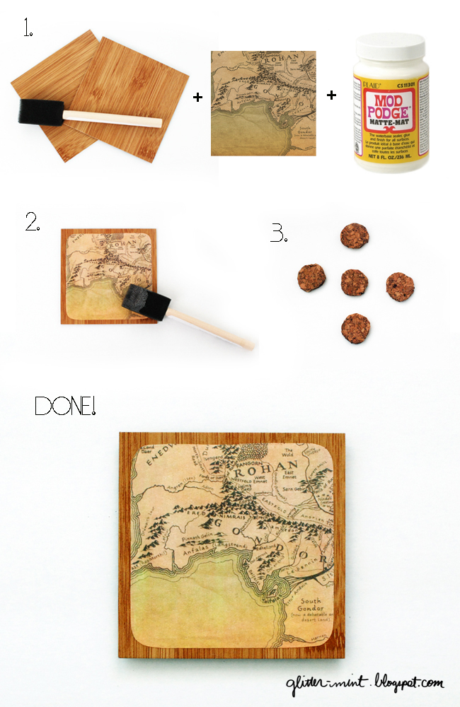 middle earth diy coasters