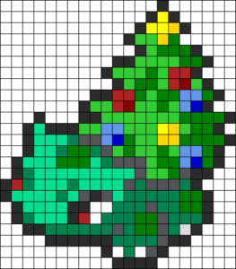 christmas tree bulbasaur pattern