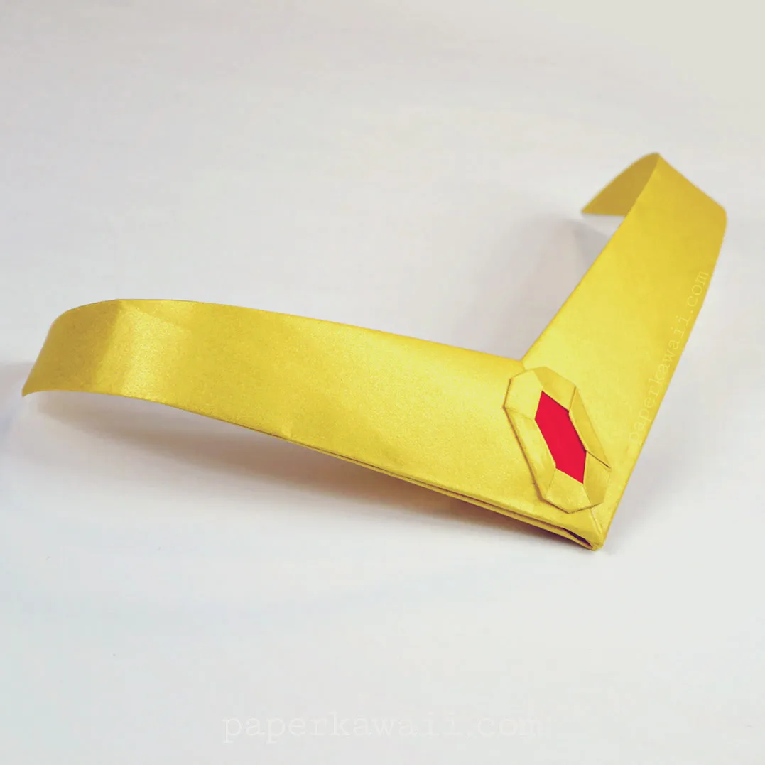 origami sailor moon tiara made from paper