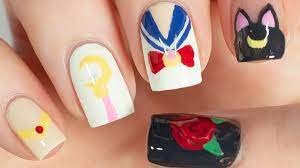 sailor moon inspired nail art