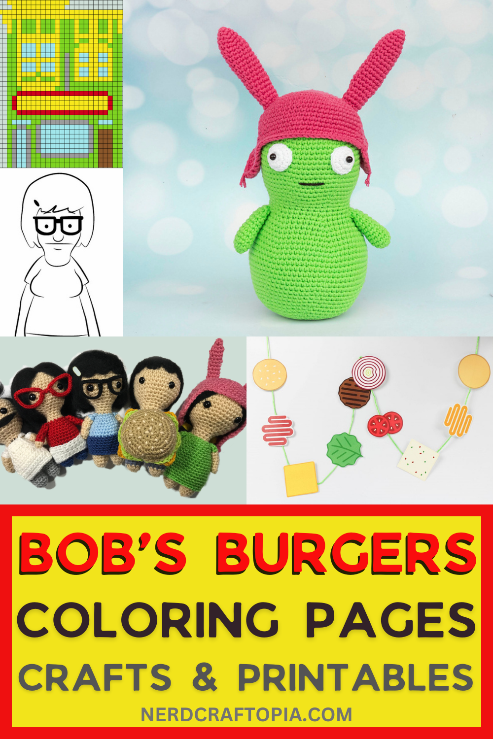 bob's burgers coloring pages crafts and printables
