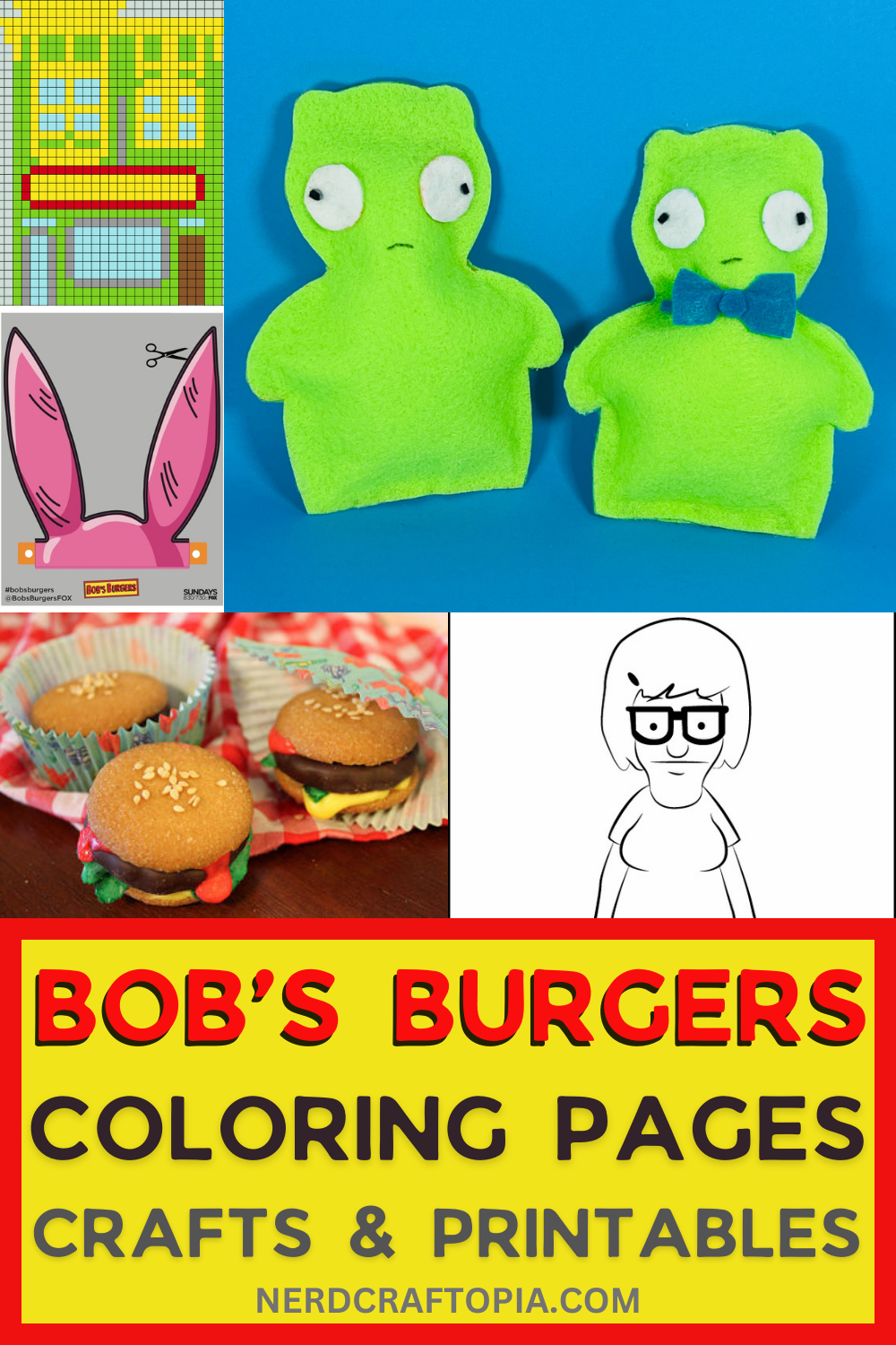 Bob's Burger's Coloring Pages, Crafts and Printables