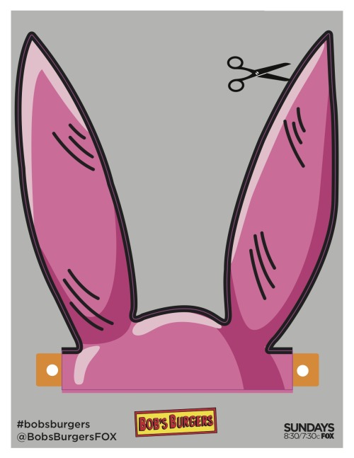 printable louise hat from bobs burgers show