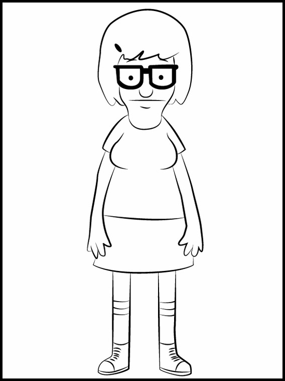 tina belcher printable coloring page