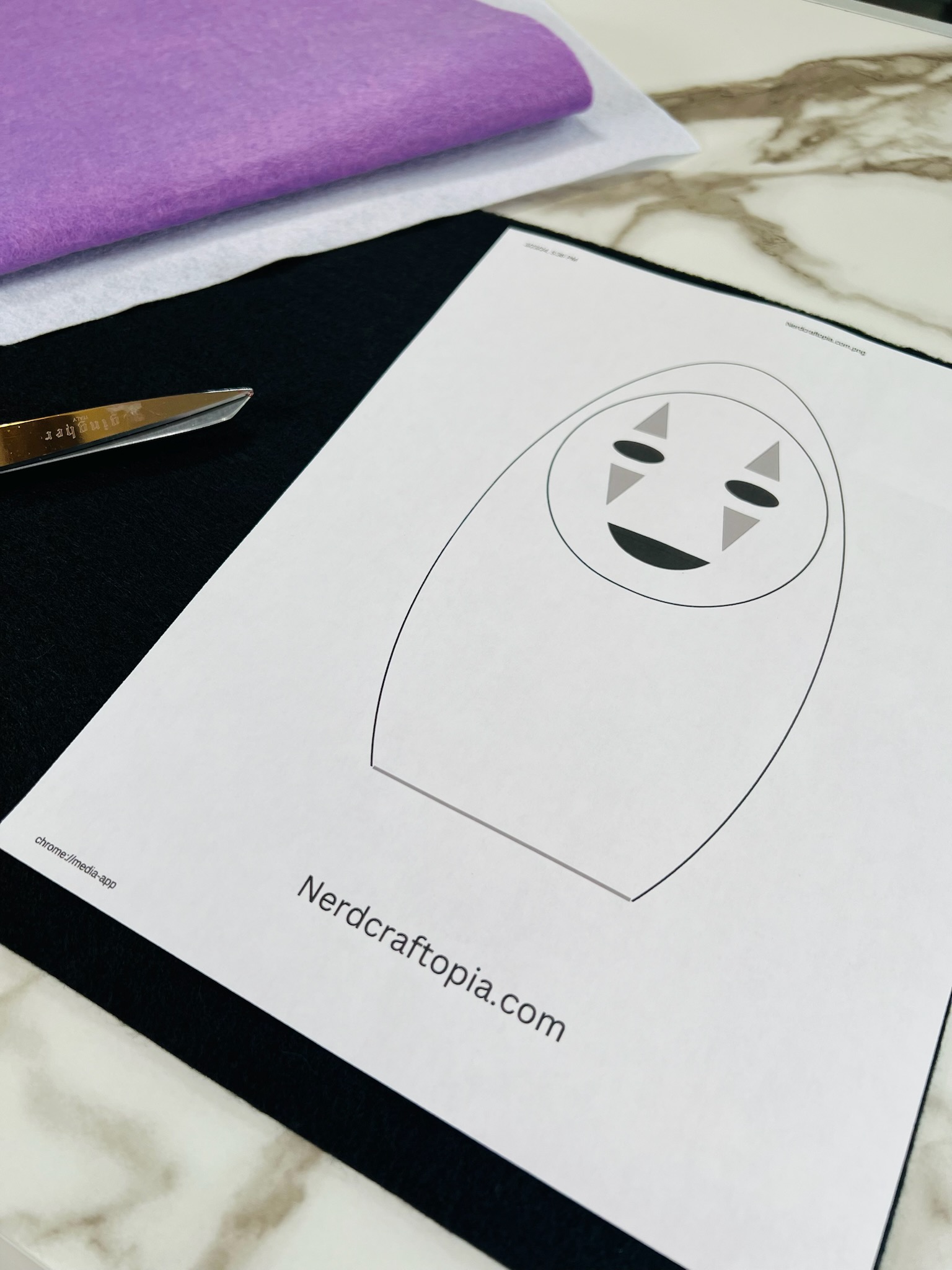 printable studio ghibli cut out template