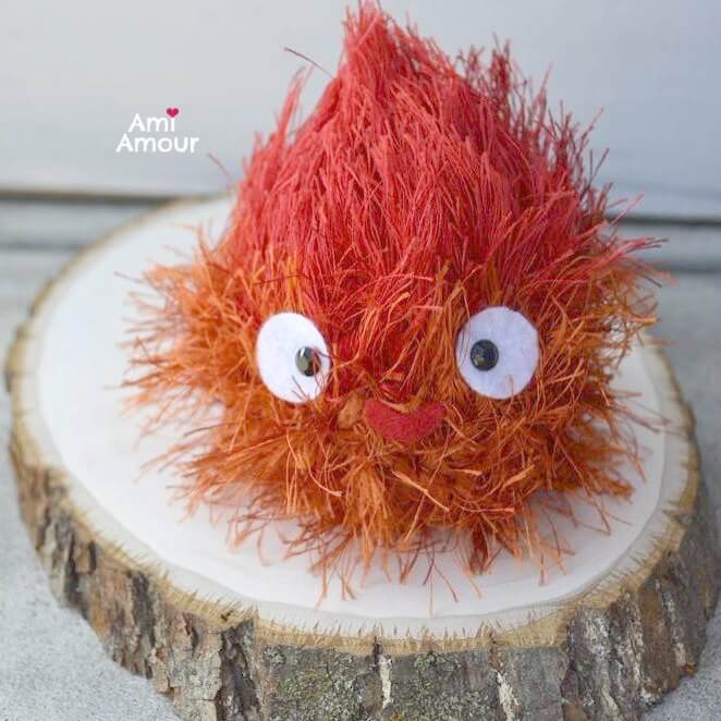 diy calcifer amigurumi simple studio ghibli handmade craft