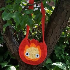 easy crochet studio ghibli bag Calcifer crochet pattern