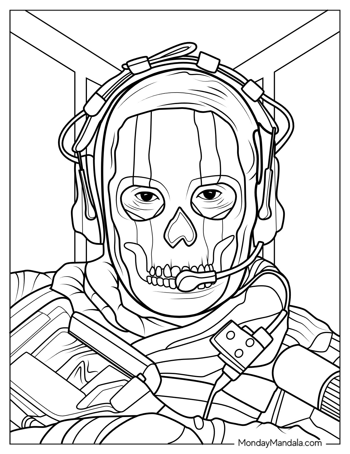 call of duty ghost coloring pages