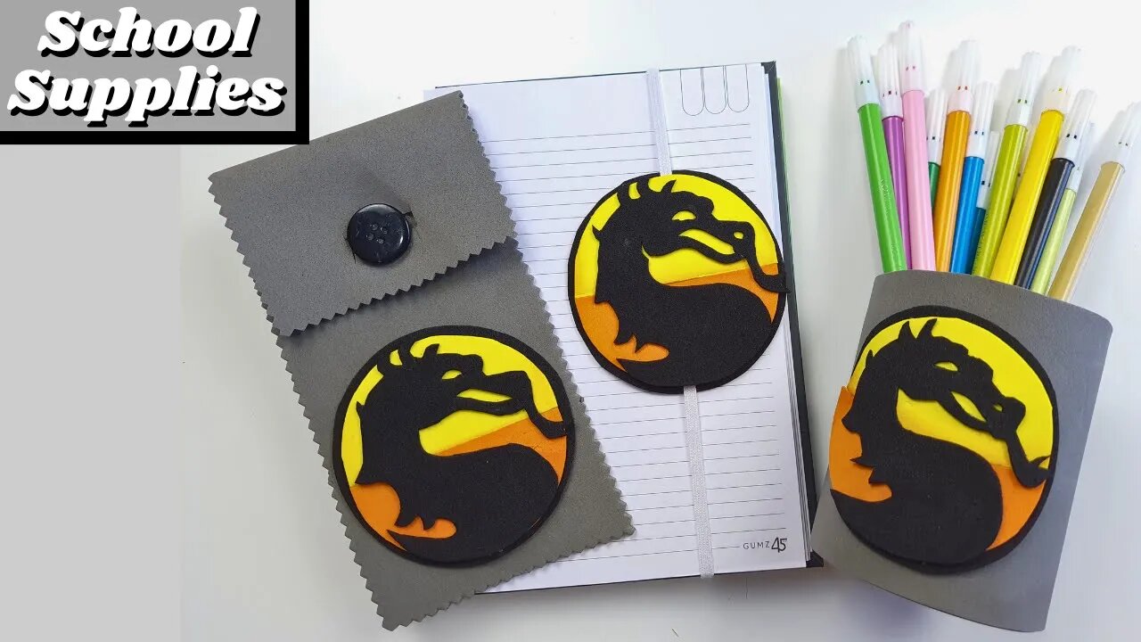 diy mortal Kombat pencil pouches and bookmarks