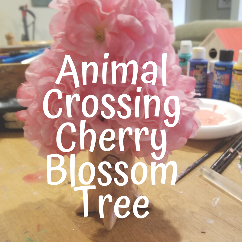 DIY animal crossing cherry blossom tree