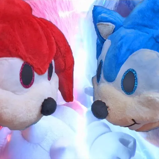 sonic the hedgehog and knuckles plushie diy