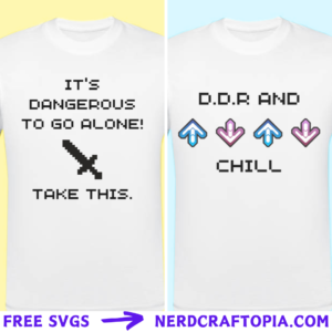 it's dangerous to go alone Zelda SVG and dance dance revolution svg