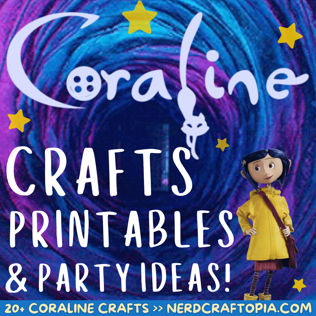 Coraline crafts Printables and party ideas Coraline themed