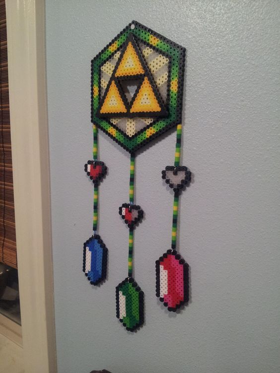 Zelda inspired sun catcher perler art