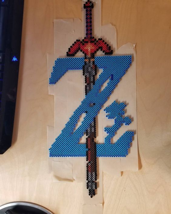 perler bead pattern legend of Zelda breath of the wild logo