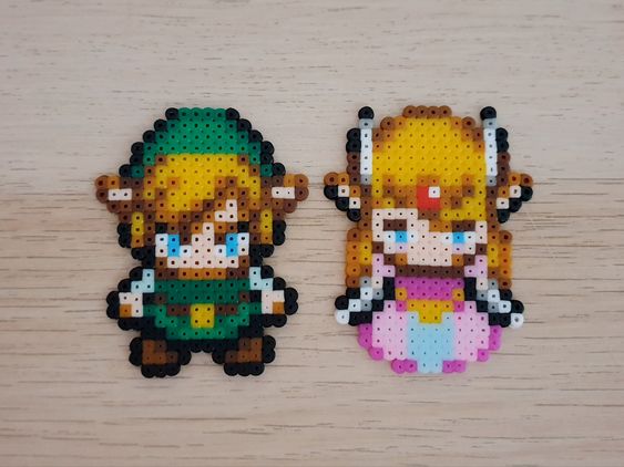 link and Zelda perler bead patterns