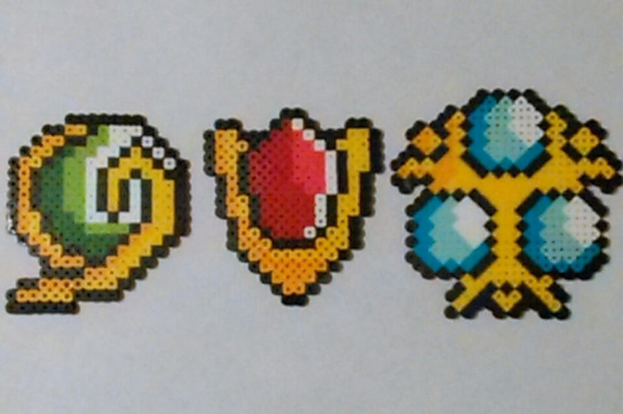 spiritual stones perler beads legend of Zelda melty beads