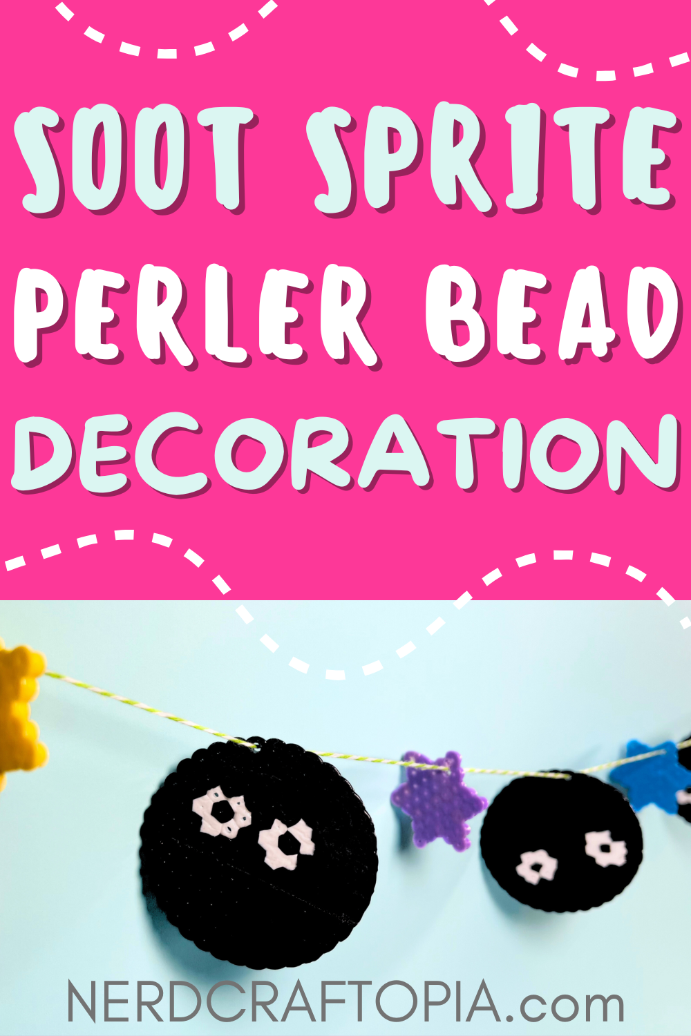 soot Sprite Perler bead decoration