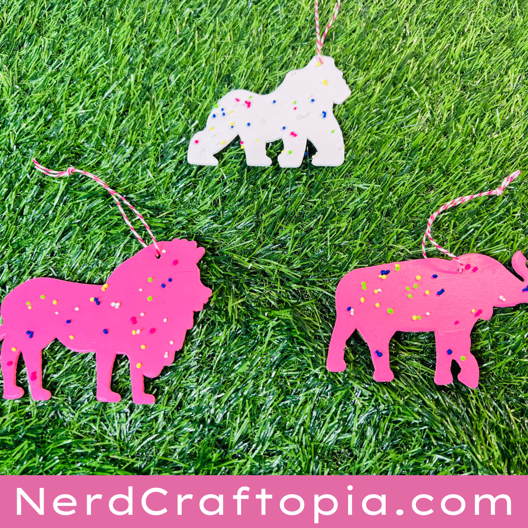 diy animal cookie decorations made from wood