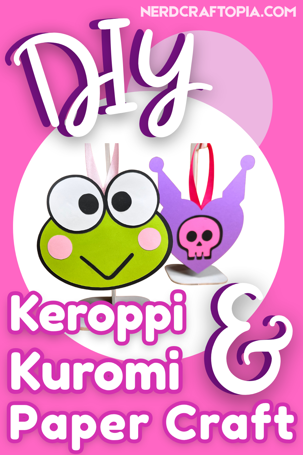 DIY Keroppi & Kuromi Paper Craft 